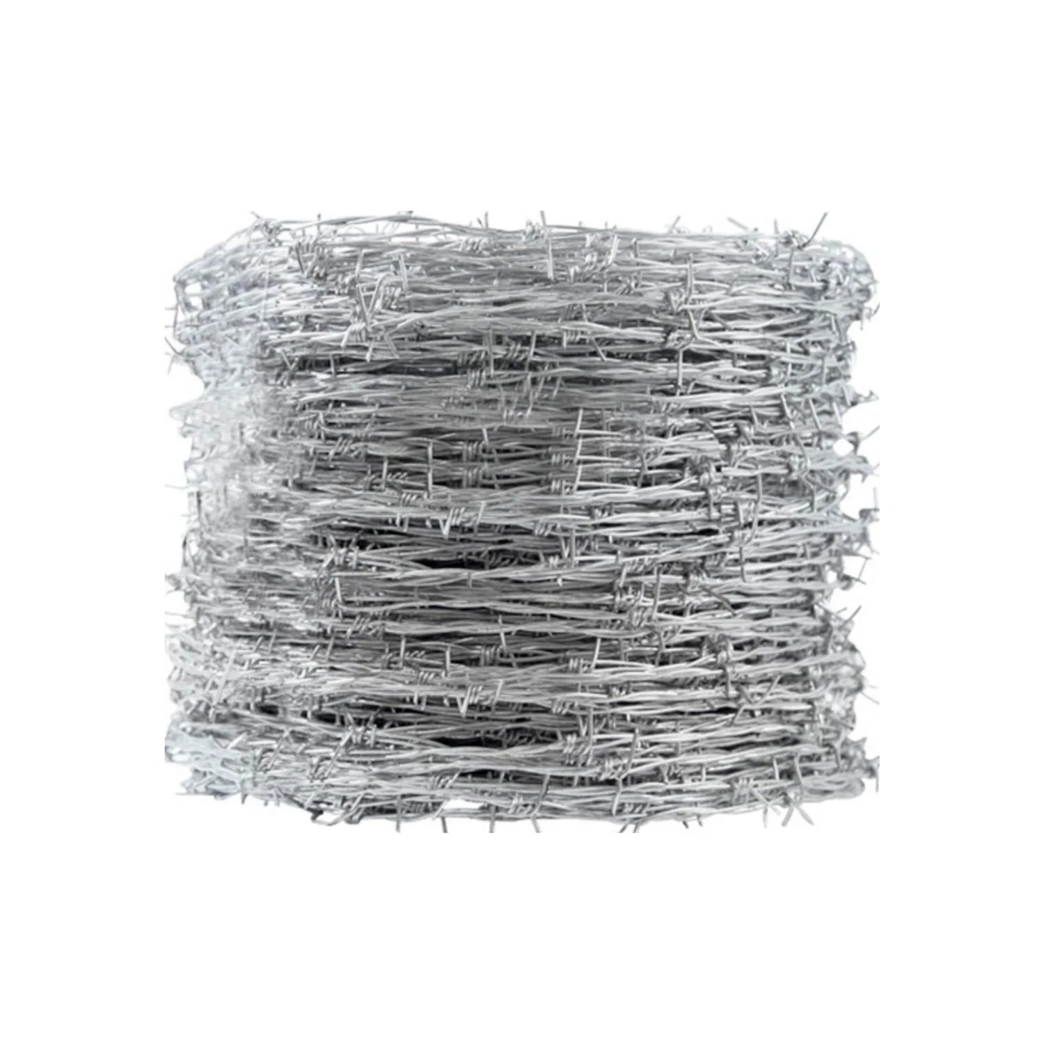 Rollo de alambre de púas galvanizado para cercas de seguridad, 360 metros