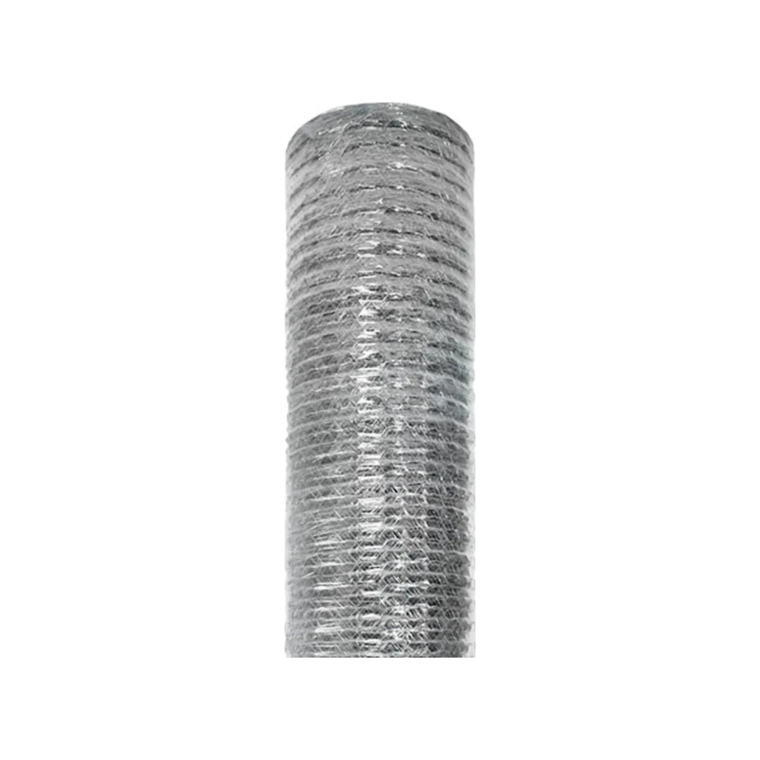 Malla hexagonal galvanizada calibre 20 en rollo, 1.50m x 45m para cercado y gallineros