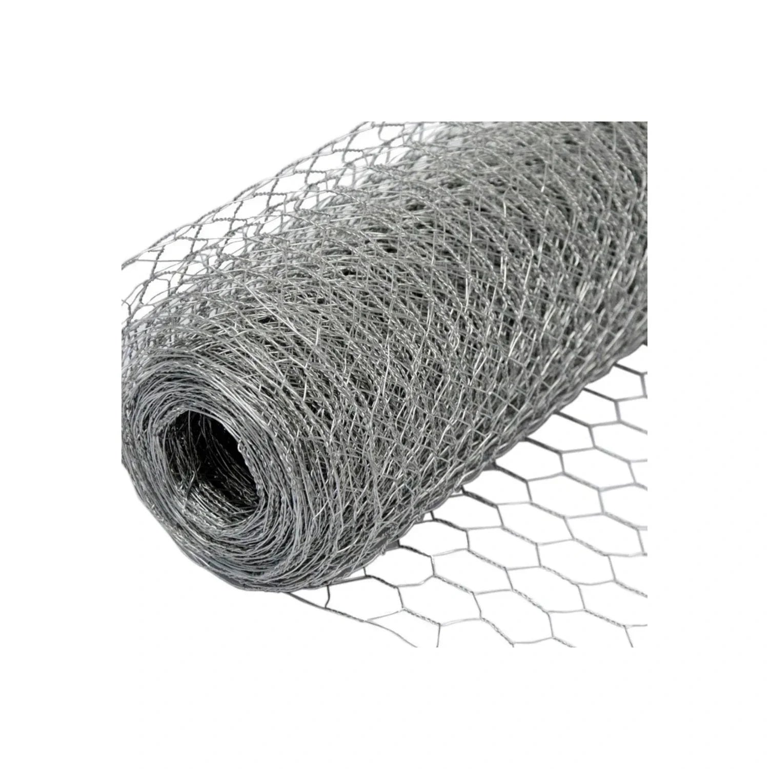 Alambre galvanizado calibre 20,Rollo de 45 m,Tensión hexagonal uniforme.,Remates longitudinales en los extremos del rollo.