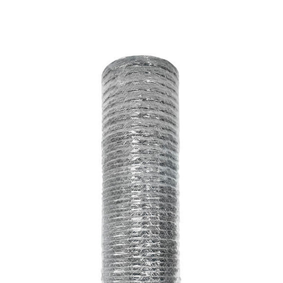 Alambre galvanizado calibre 20,Rollo de 45 m,Tensión hexagonal uniforme.,Remates longitudinales en los extremos del rollo.