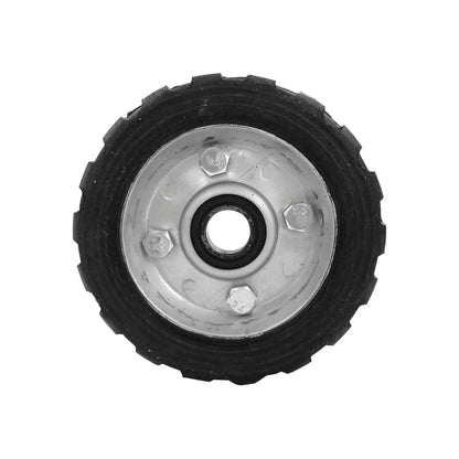 Rueda negra para diablo o carretilla de carga con balero central, 4 1/2 pulgadas, para uso rudo