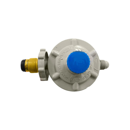 Regulador de gas tipo 1,Fácil conexión punta pool.,Minimiza riesgos de instalación.,Regulador con maneral de rosca.