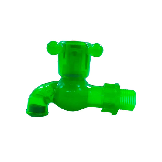 Llave de para jardín.,Fabricada en plástico resistente.,Entrada 1/2",Salida 3/4"