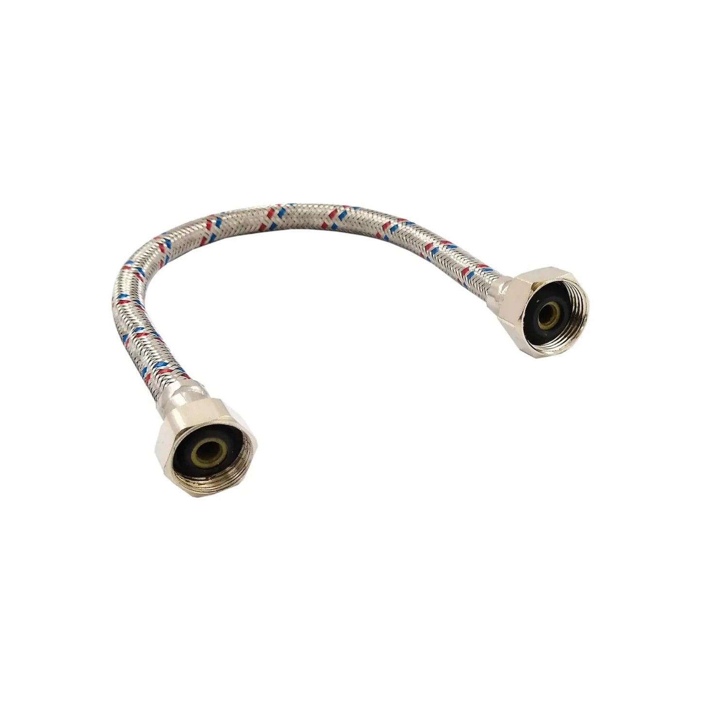 Manguera flexible de acero trenzado para WC, conectores hembra con empaque, 40 cm