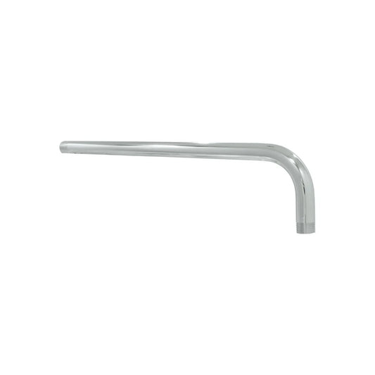 Brazo de regadera cromado curvado de 50 cm, accesorio de plomería para ducha