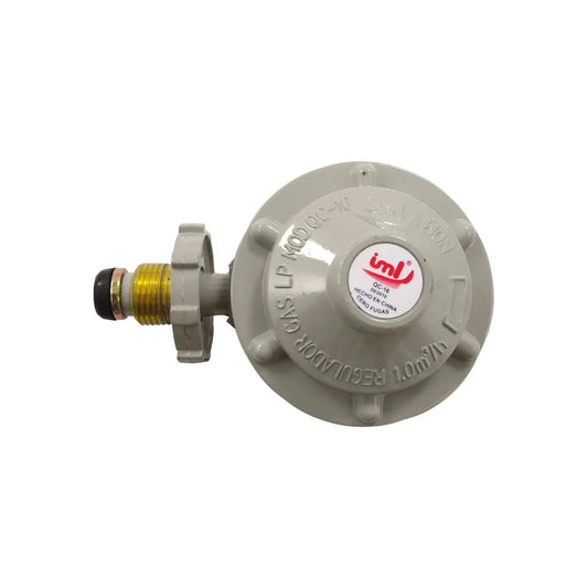 Regulador de gas tipo 1,Fácil conexión punta pool.,Minimiza riesgos de instalación.,Regulador con maneral de rosca.