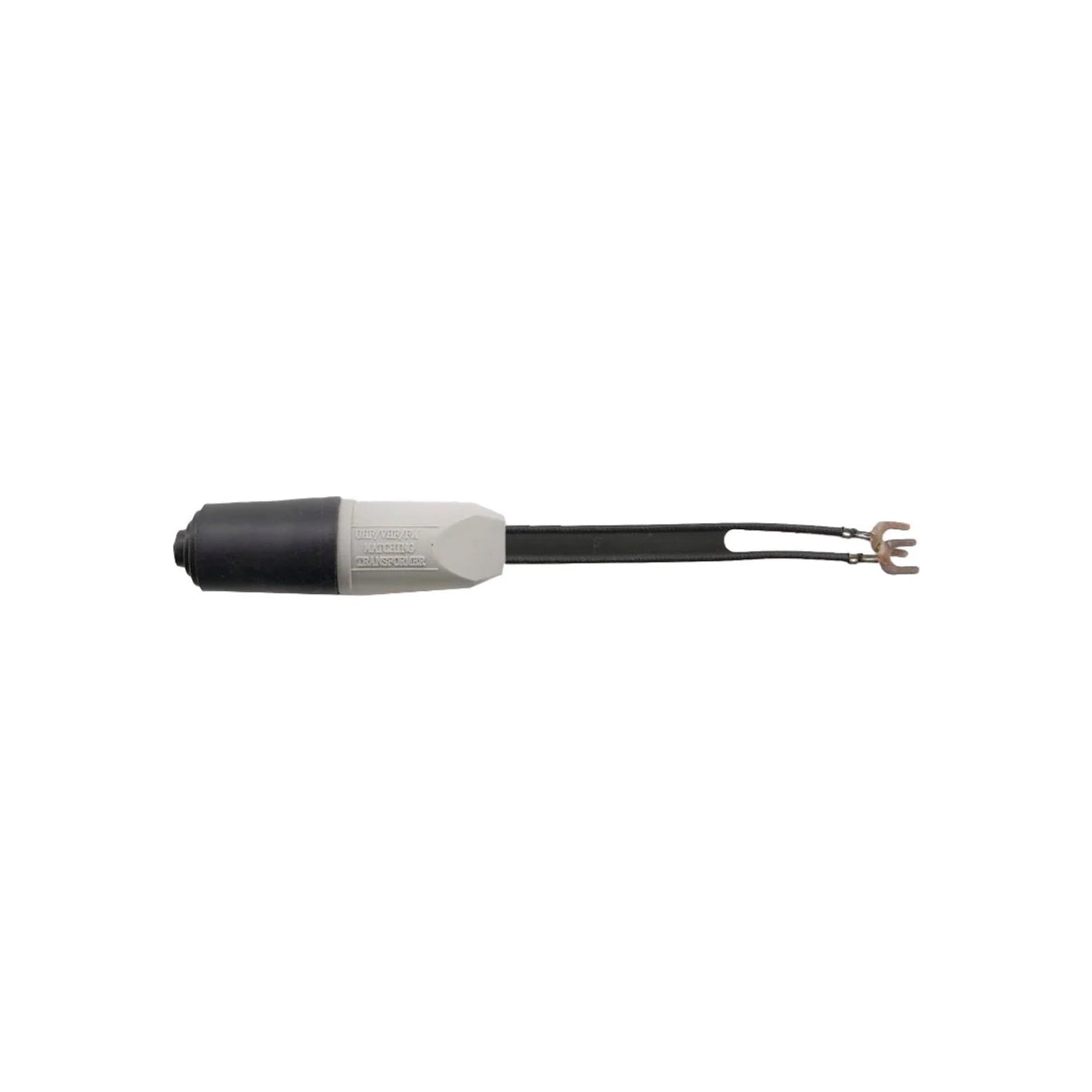 Transformador de impedancia UHF/VHF/FM negro y gris para exterior, conecta antenas a TV