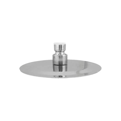Regadera de ducha redonda 6 pulgadas, acero inoxidable brillante, diseño plano para baño moderno