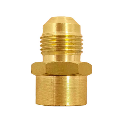 Niple campana de bronce 3/8" macho roscado hexagonal para tuberías y conexiones de gas