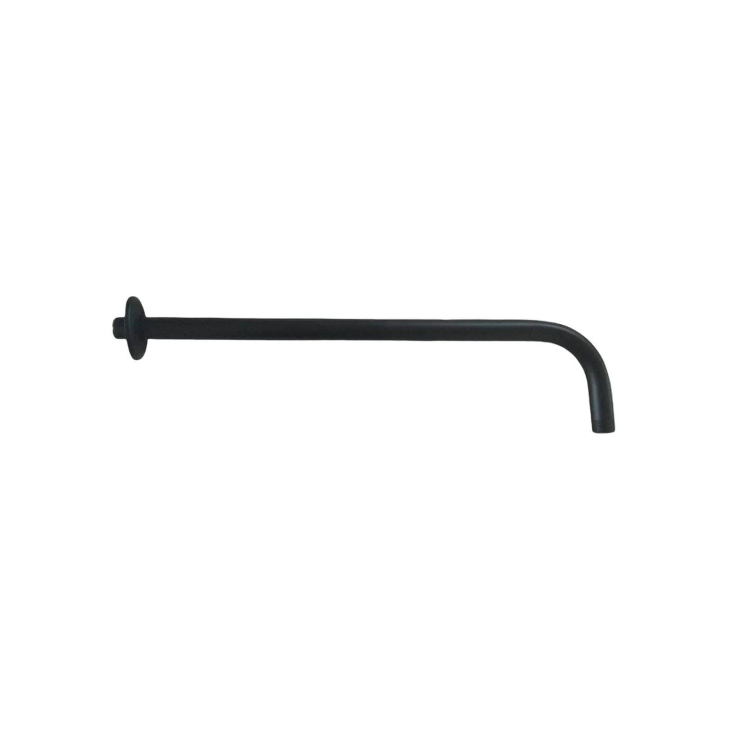 Brazo de regadera negro mate curvo de 50 cm, extensión para ducha de montaje en pared