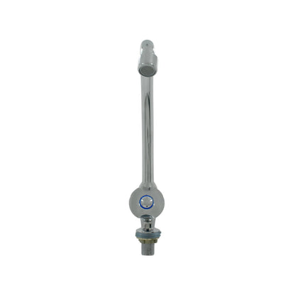 Llave individual de fregadero cromada con accionamiento por botón pulsador para agua fría