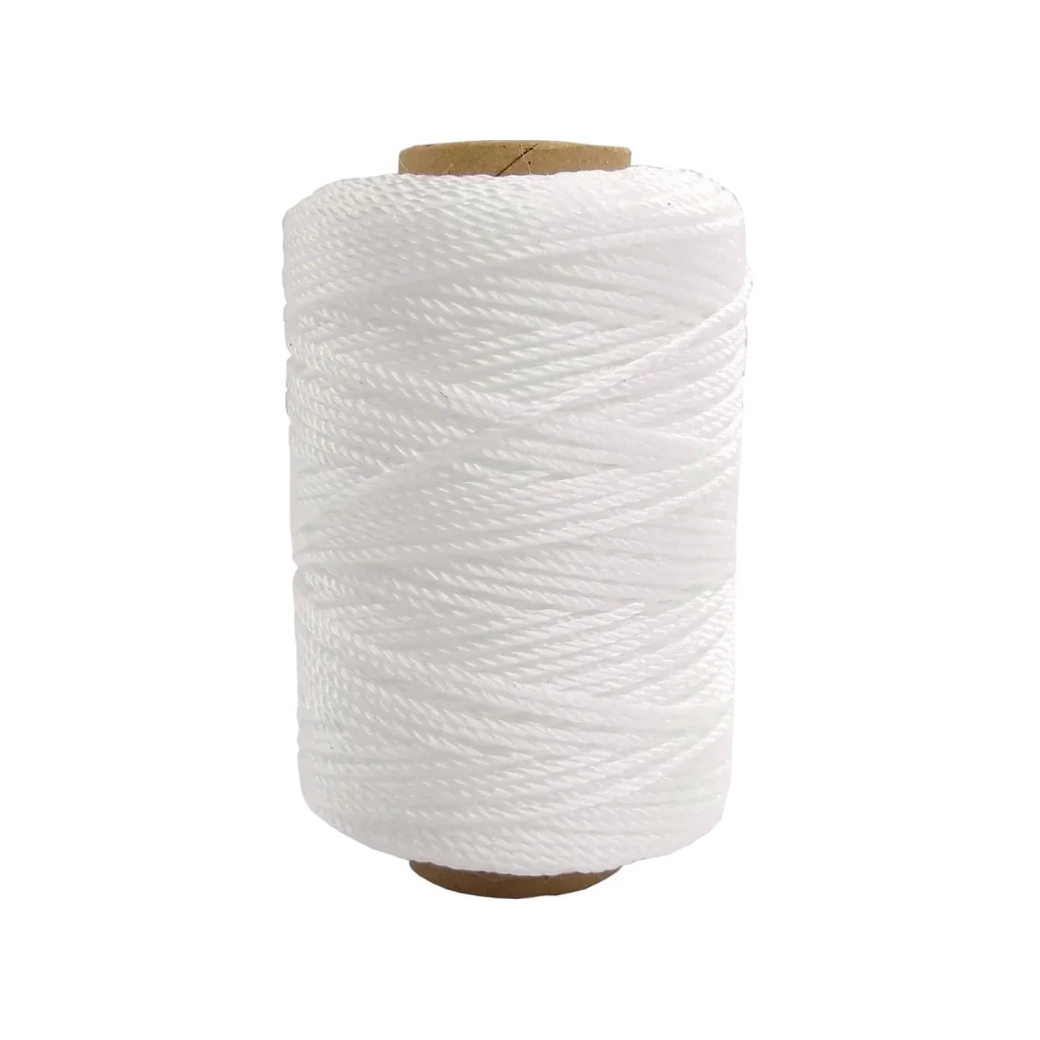 Hilo nylon blanco para albañil, carrete chico de cuerda trenzada resistente