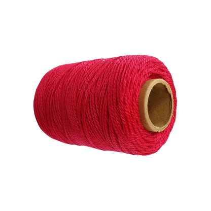 Carrete grande de hilo nylon rojo para albañil, cuerda resistente para trazos y mediciones