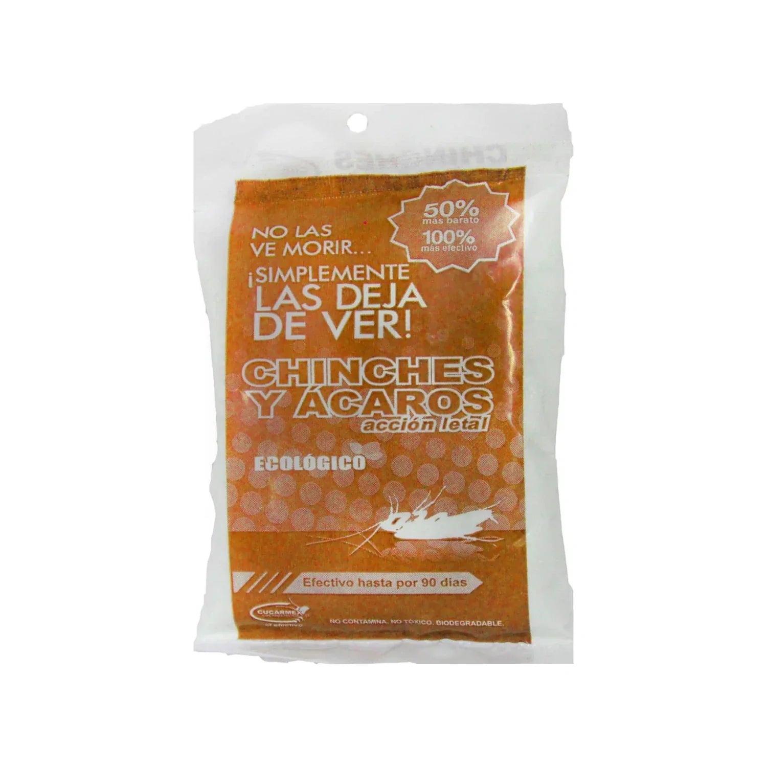 No contamina.,No tóxico.,Biodegradable.,Chinches y ácaros.
