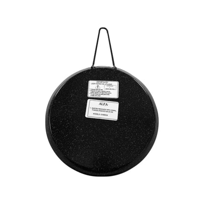 Modelo cosmos.,Comal chico redondo porcelanizado.,Sarten tipo comal de 24 cm de diámetro.,No usar fibras de metal para evitar el daño en el comal.