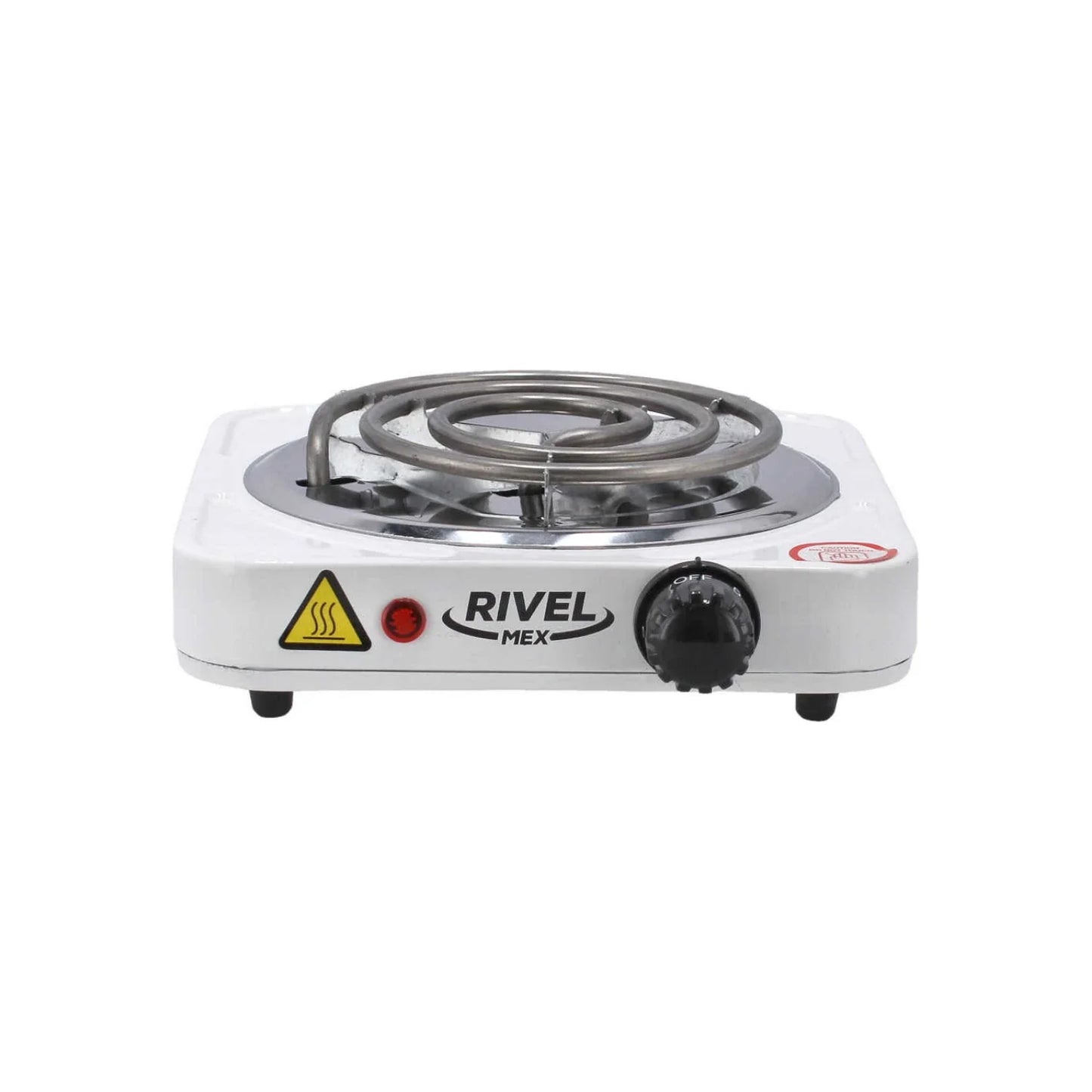 Fuente de alimentación: 127 V,Frecuencia: 60 Hz,Potencia: 1000 W,Resistencia de espiral.,Luz indicadora de encendido y apagado.
