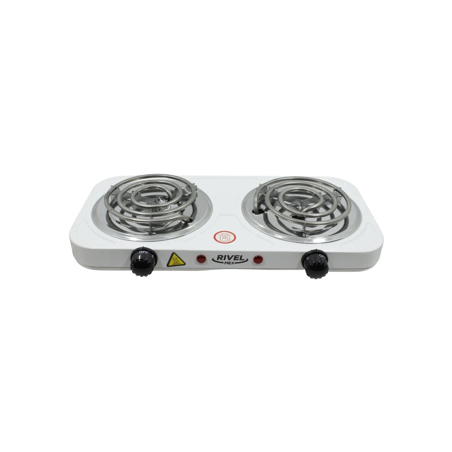 Fuente de alimentación: 127 V,Frecuencia: 60 Hz,Potencia: 1000 W + 1000 W,Resistencia de espiral.,Luz indicadora de encendido y apagado.
