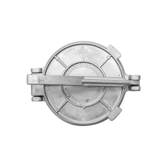 Longitud: 6",Fabricada en aluminio.,Diámetro: 15 cm,Fabrica tortillas de buen tamaño.