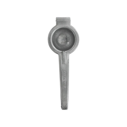 Exprimidor de limones manual de aluminio marca Alfa Mex plateado resistente para cocina