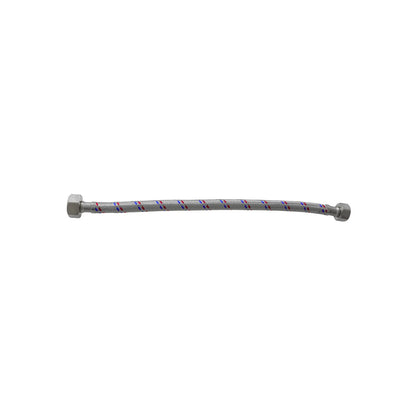 Flexible de acero inoxidable trenzado para agua fría y caliente con tuercas de conexión metálicas para grifería.