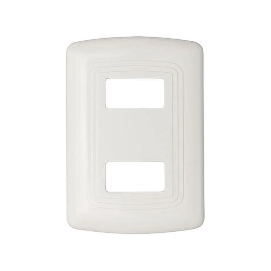 Fabricada de plástico ABS.,Placa marfil.,Tipo Venecia.,Uso doméstico.