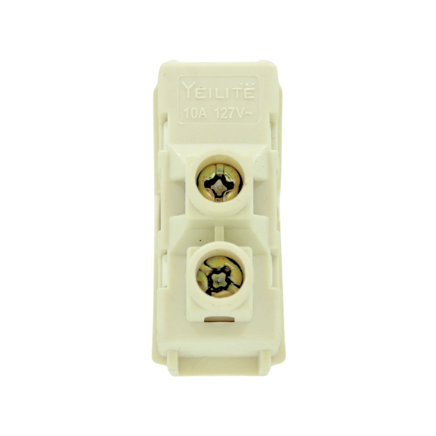 Mecanismo de apagador sencillo Yeilite marfil 10A 127V~ con terminales de tornillo para instalaciones eléctricas