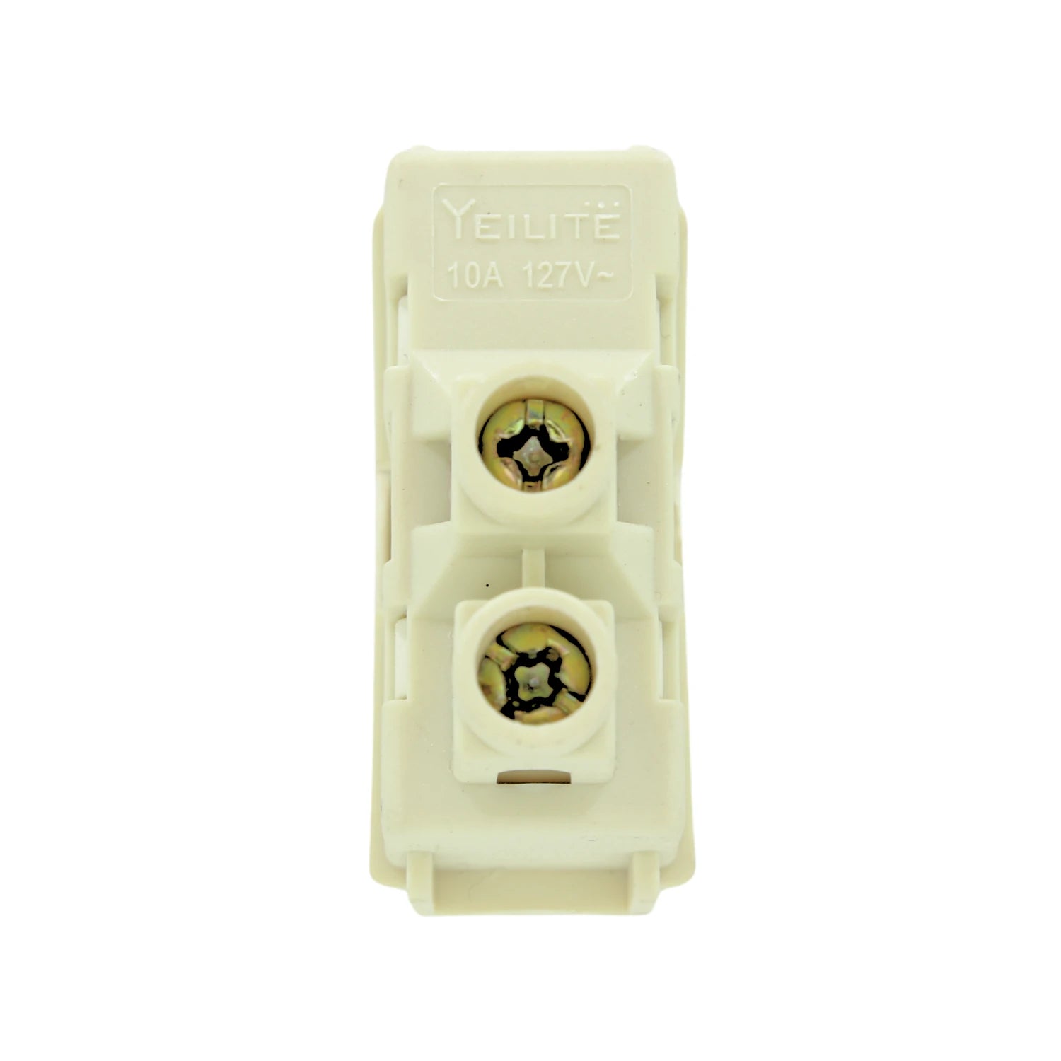 Mecanismo de apagador sencillo Yeilite marfil 10A 127V~ con terminales de tornillo para instalaciones eléctricas