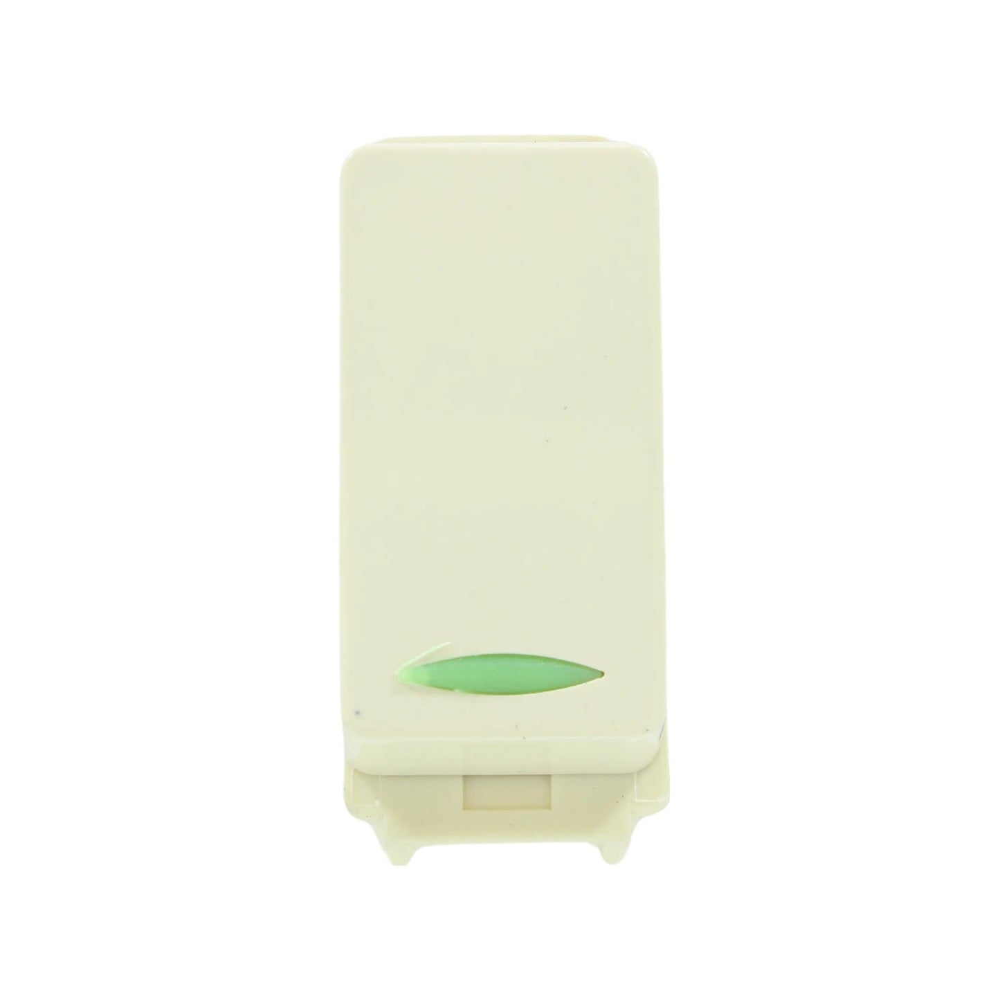 Apagador sencillo marfil con luz indicadora verde, interruptor eléctrico de pared