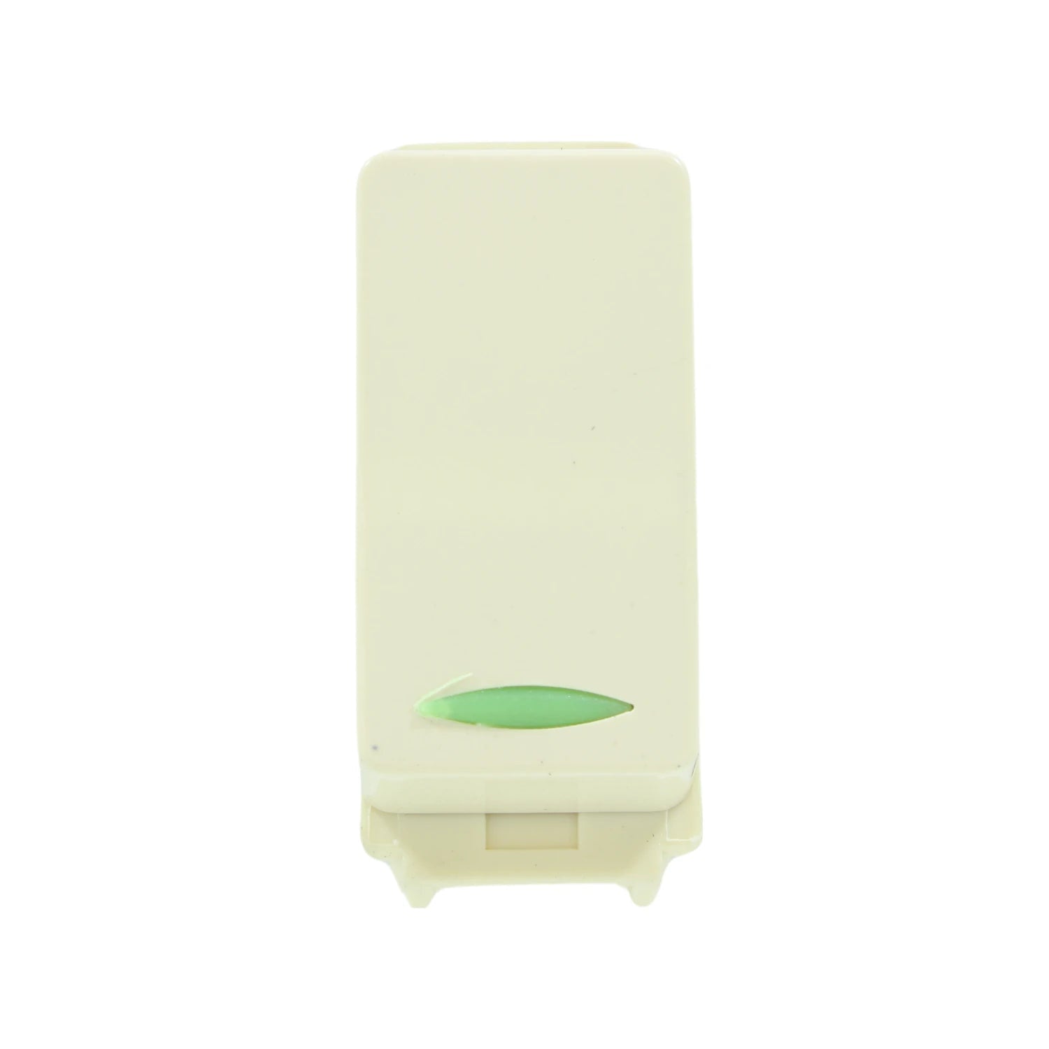 Apagador sencillo marfil con luz indicadora verde, interruptor eléctrico de pared
