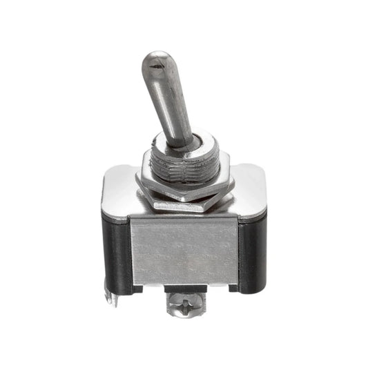 Potencia 2500 W,Voltaje: 250 V,Corriente: 10 A,Apagador de palanca de 2 tornillos.,Permite interrumpir el curso de una corriente eléctrica.