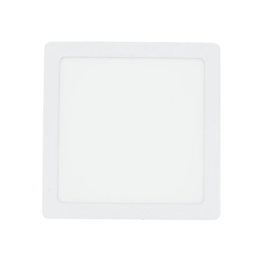Lámpara panel LED cuadrada de 12W blanca para sobreponer, iluminación de techo eficiente