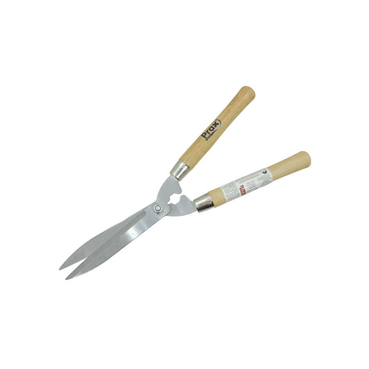 Tijera para pasto Prax 20 pulgadas con mangos de madera, cuchillas de acero, para corte y orillado preciso de césped.
