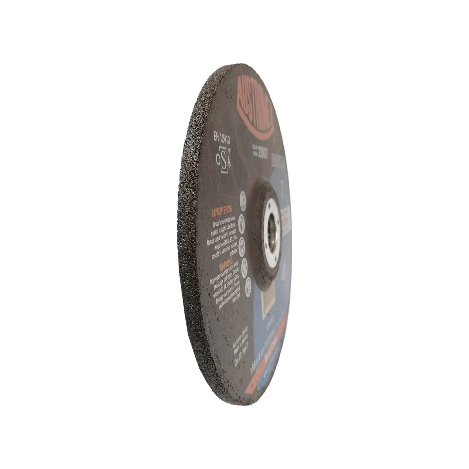 Disco abrasivo de desbaste Austromex 2007 para metal, 7 pulgadas, tipo 27 gris oscuro