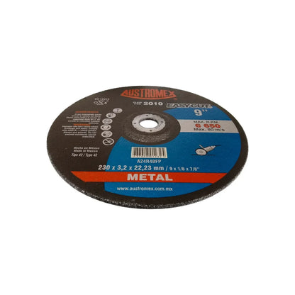 Disco 9" corte metal Austromex 2010 de cubo