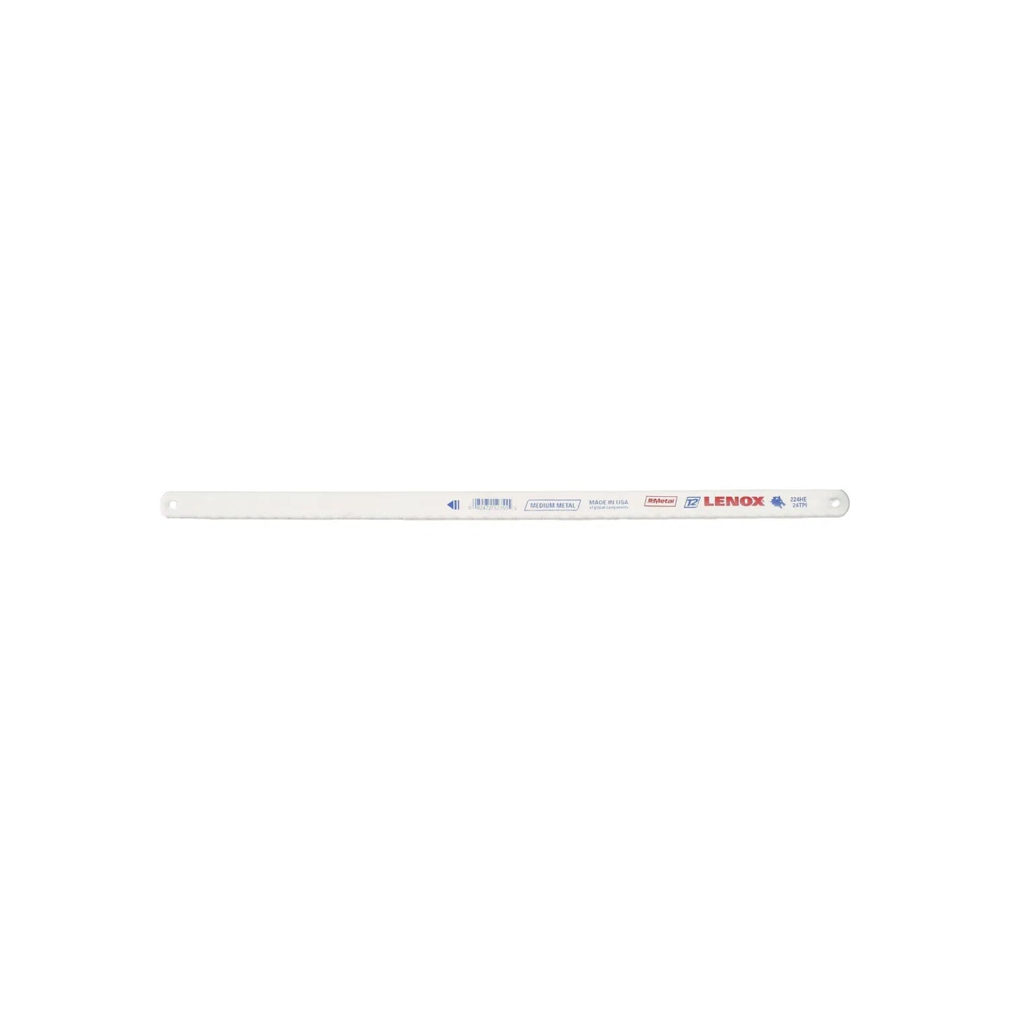 Segueta bimetálica Lenox 24 TPI para cortar metal medio, hoja de sierra profesional, color blanco.