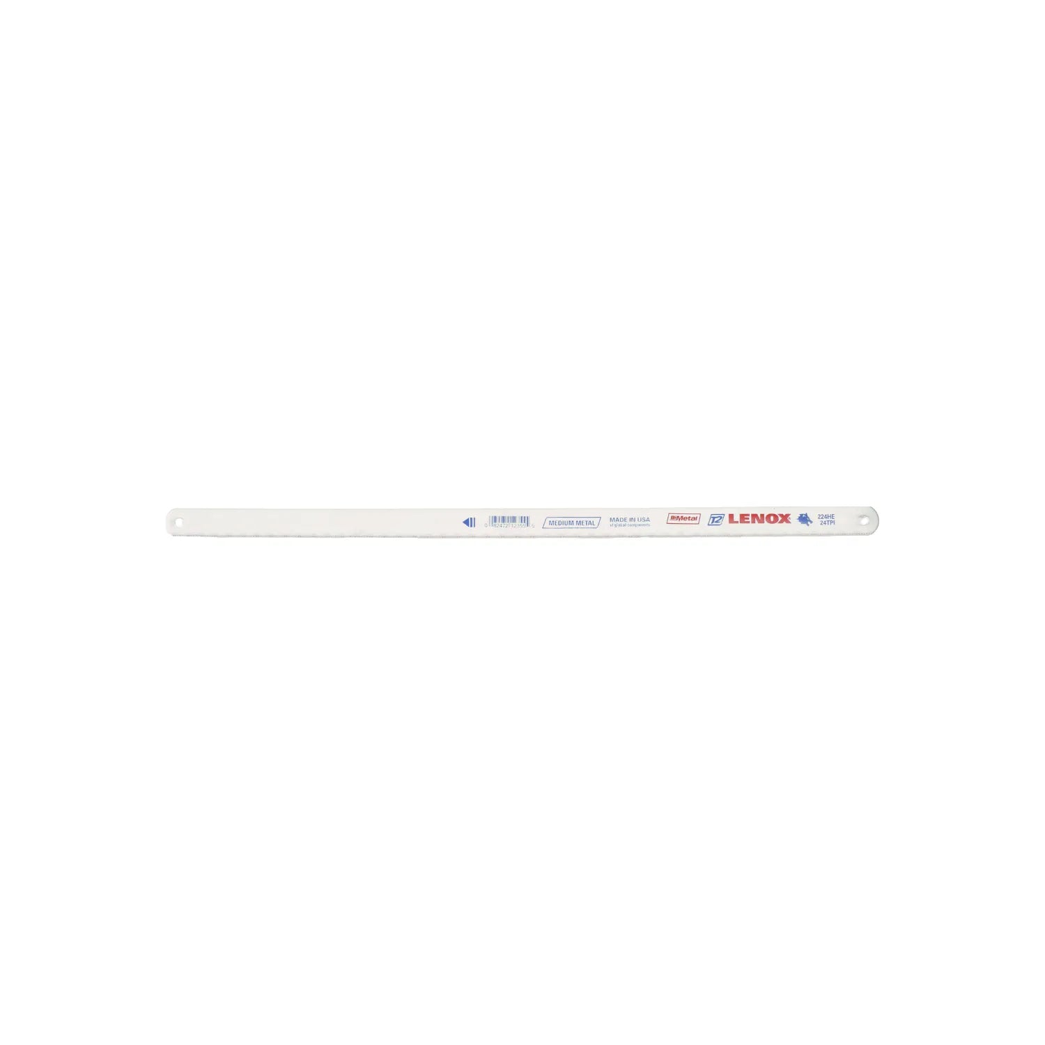 Segueta bimetálica Lenox 24 TPI para cortar metal medio, hoja de sierra profesional, color blanco.