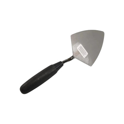 Cuchara de albañil 8" con mango ergonómico de plástico negro para mortero y cemento