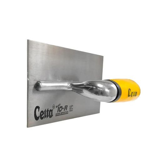 Fabricada en acero templado al alto carbóno.,Manija de aluminio pulido espejo.,Mango de plástico ergonómico.,Hoja pulida y barnizada perfectamente balanceada.,5"x11" (127 mm x 280 mm).