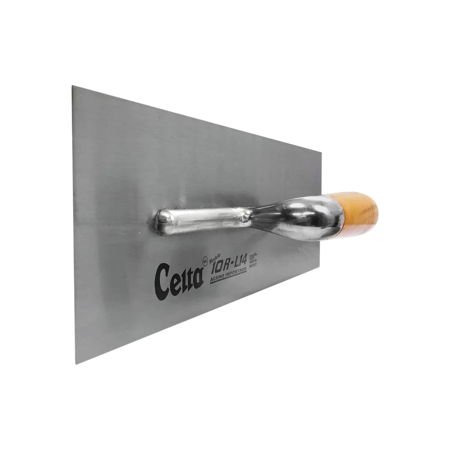 Llana lisa de acero Celta 10R-L14 mango de madera para acabados en construcción