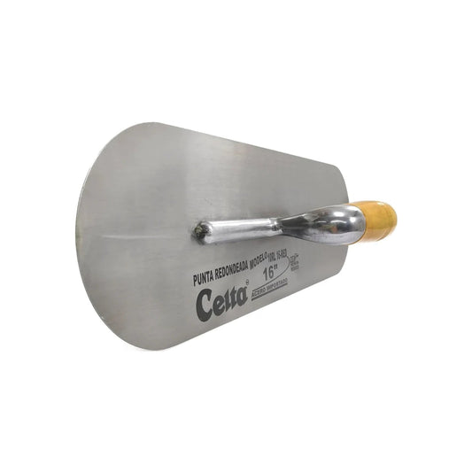 Llana lisa Celta de 16 pulgadas con punta redondeada y mango de madera para trabajos de albañilería