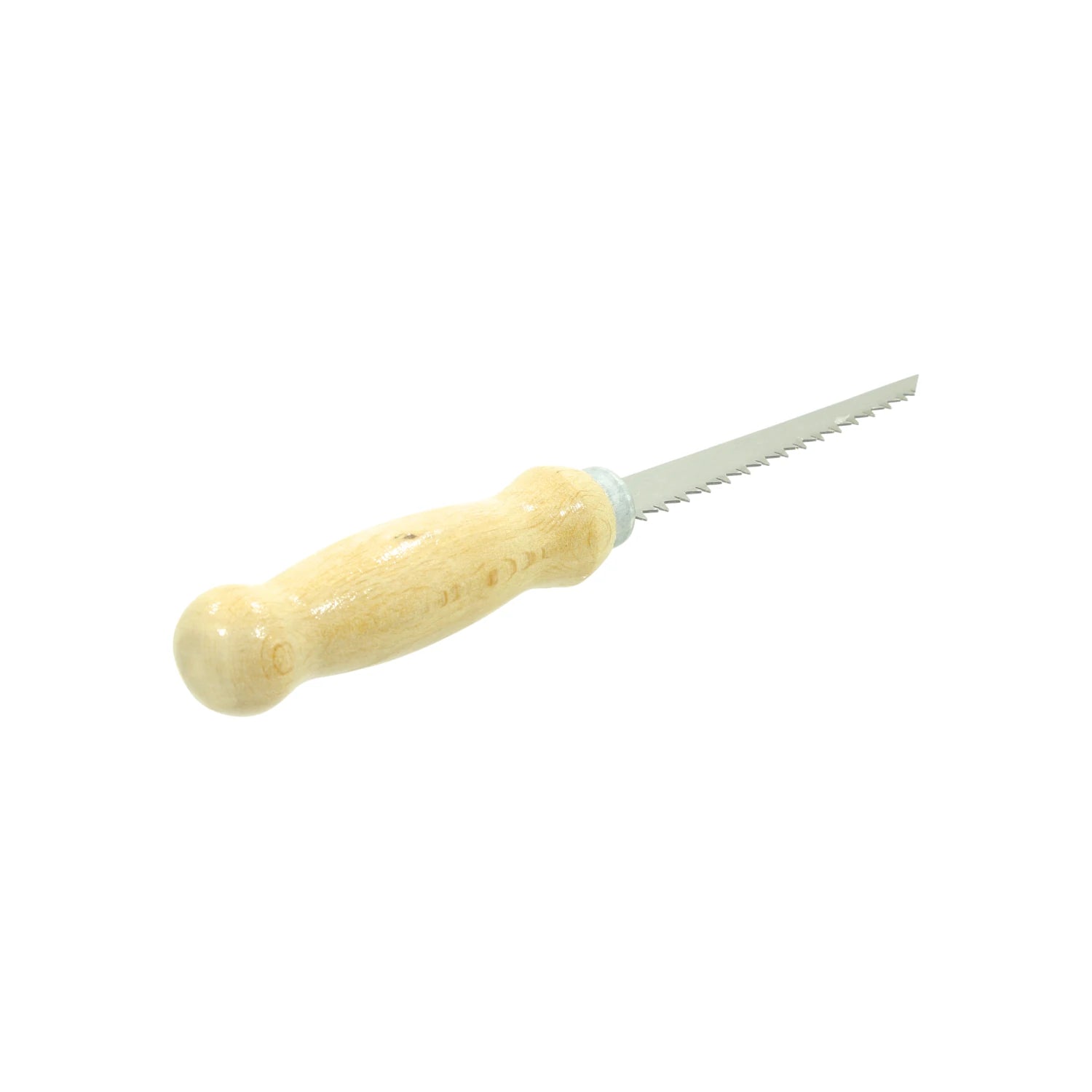 Serrote para tablaroca con hoja de acero dentada y puntiaguda, mango de madera ergonómico, herramienta de corte para yeso.