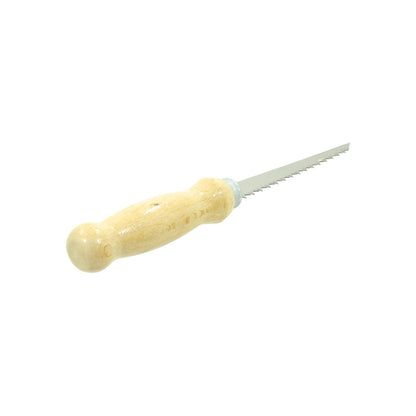 Serrote para tablaroca con hoja de acero dentada y puntiaguda, mango de madera ergonómico, herramienta de corte para yeso.