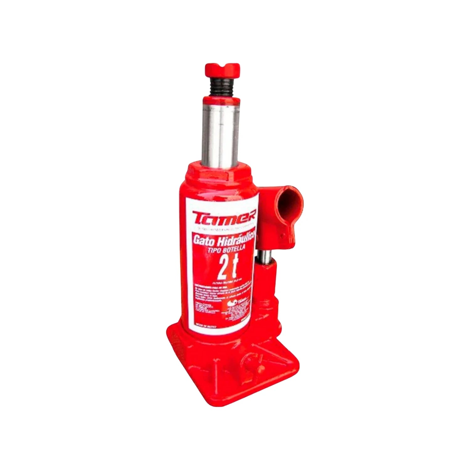 Gato hidráulico de botella Tamer 2 toneladas rojo para elevación de vehículos