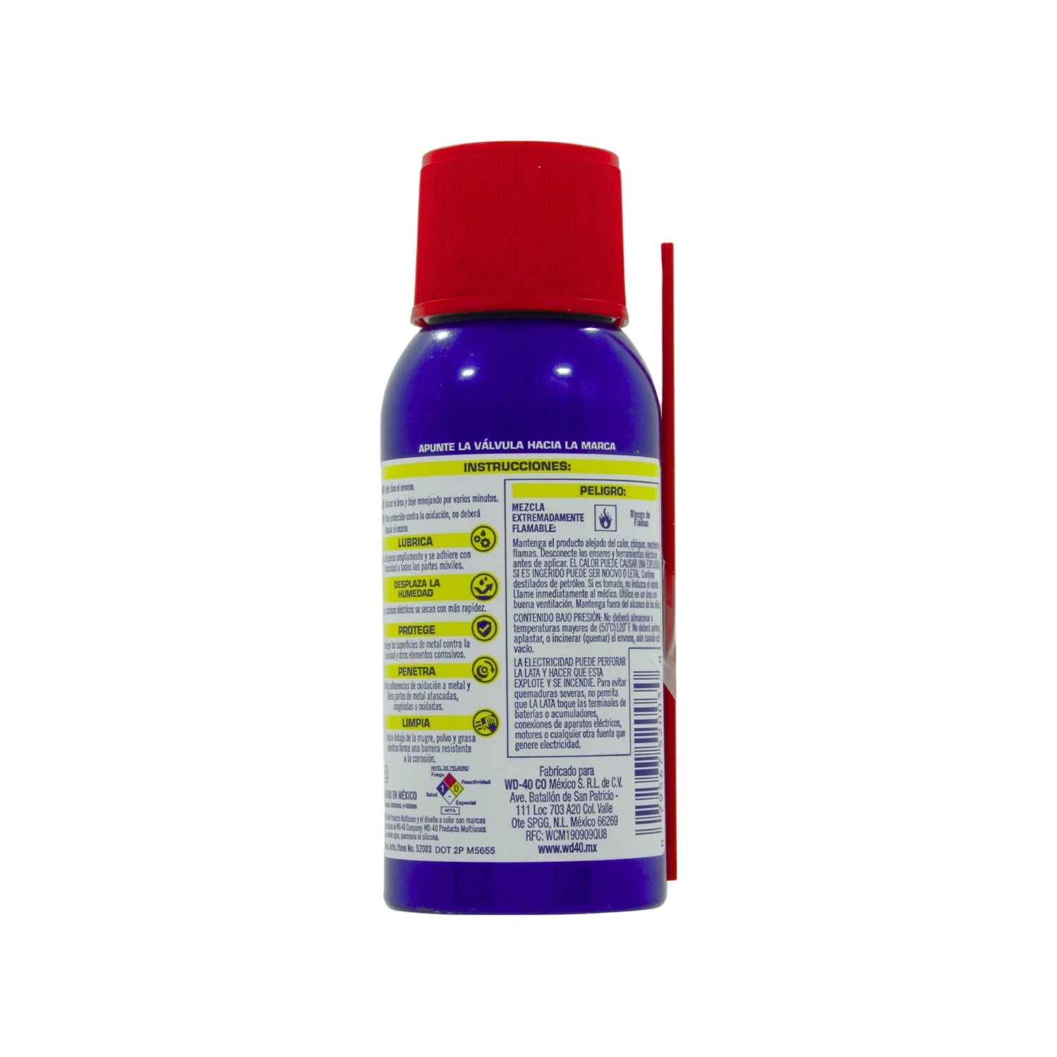 WD-40 aceite multiusos lubricante y anti-corrosión en lata azul con tapa roja, 3 oz