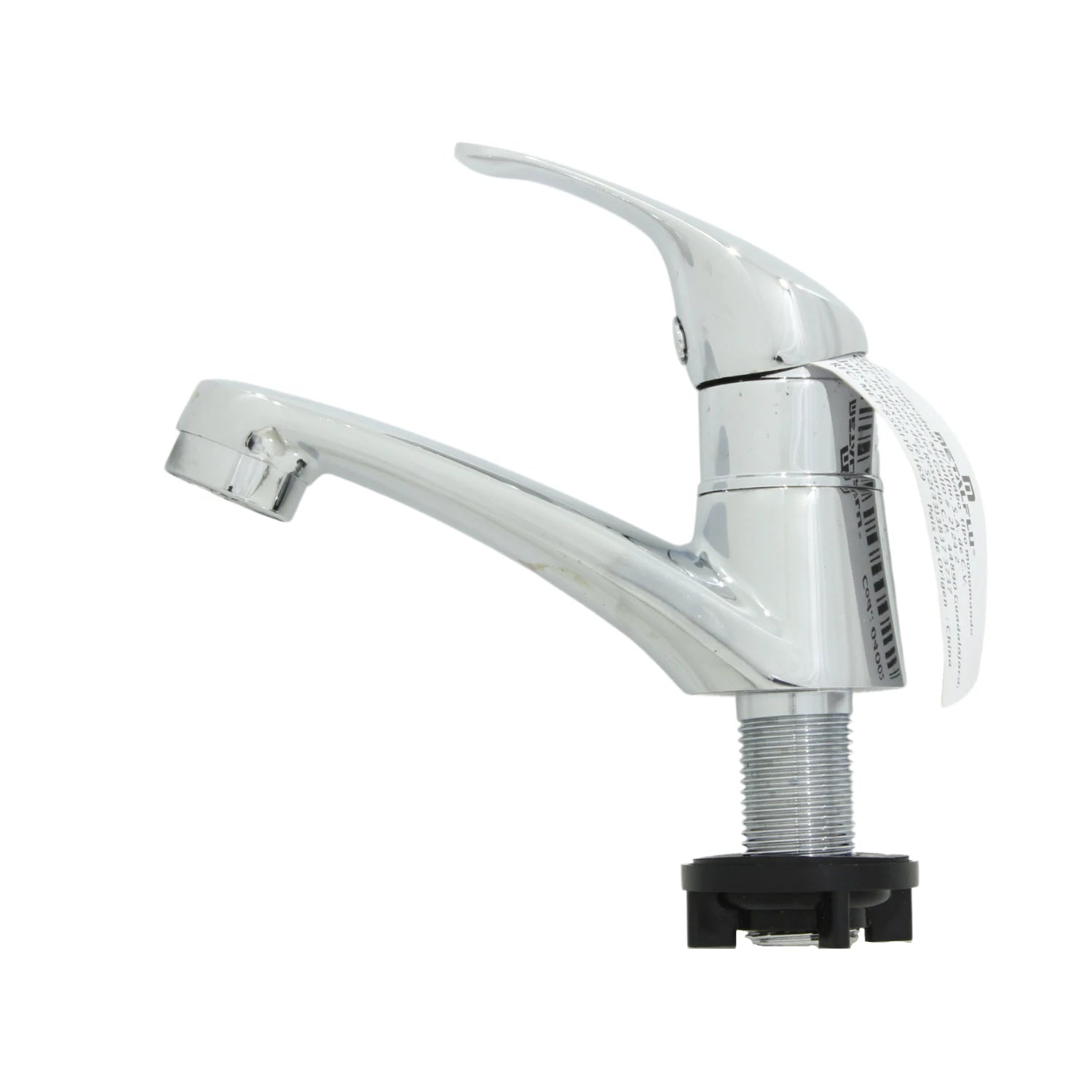 Llave monomando Metalflu cromada para lavabo, grifo de agua para baño con acabado pulido y palanca única.