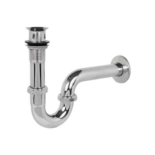 Fabricado de latón.,Céspol para lavabo con contra canasta.,Económico.,Acabado: Cromo.,Tapón y cadena.,Tuerca metálica.