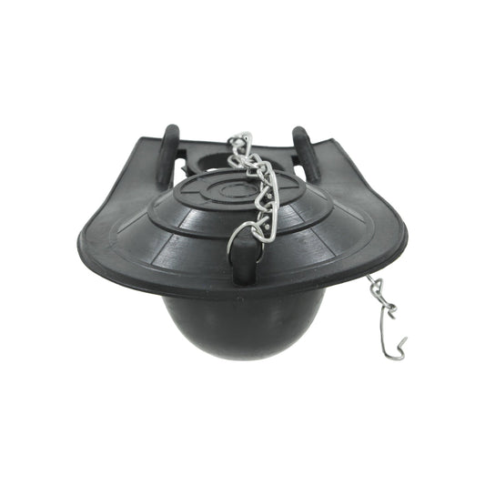 Tapón sapito de hule negro para inodoro con cadena metálica, válvula de descarga WC
