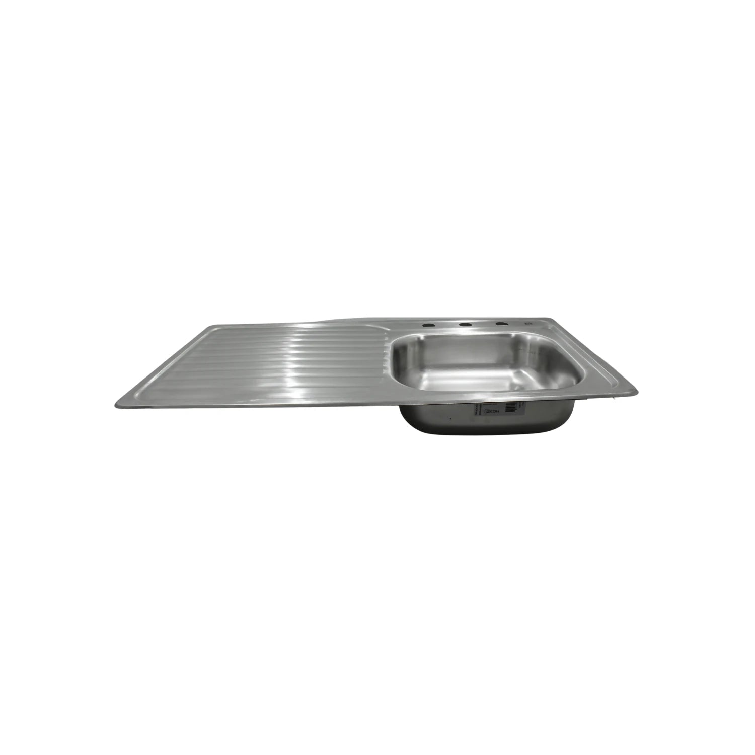 Tarja de cocina Ekon de acero inoxidable 100x50 cm con escurridor izquierdo y una tina
