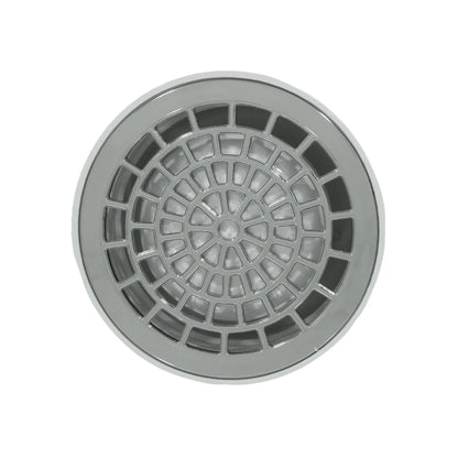 Fabricada de acero inoxidable y plástico de polipropileno.,Uso doméstico.,Cuenta con una trampa de agua para evitar el paso de insectos y malos olores.