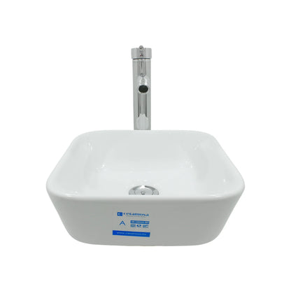 Paquete de lavabo cuadrado de sobreponer, incluye:.,1 Lavabo modelo Tucson Ceramosa.,1 Monomando Ekon 60461,1 Cespol flexible 29292,1 Chupón adaptador 50 x 32 mm,Contra sin rebosadero 99002,2 llaves angulares de rosca 11008,1 cinta teflón de ½” 16220